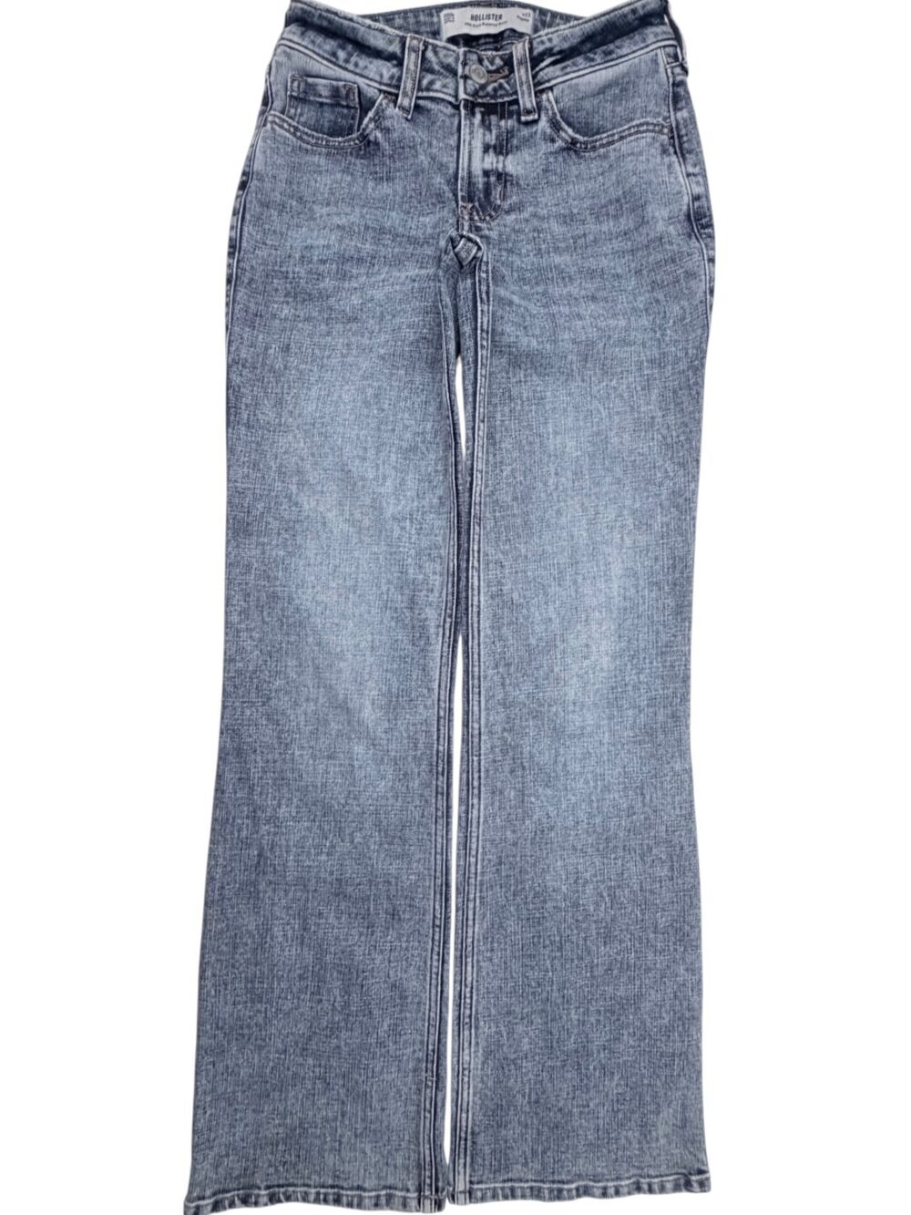 Hollister Womens Mid-Rise Relaxed Boot Jeans W23 Blue